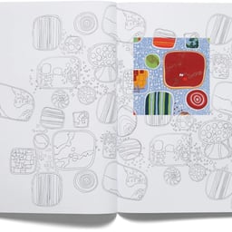 Editorial Design for Swedish Modern Colouring Book cover image