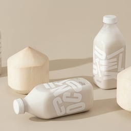 Packaging Design for Grinning Face Coconut Milk cover image
