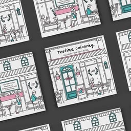 Illustrated Coloring Book for Tea Trunk cover image