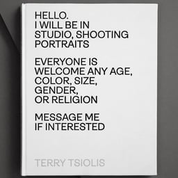 Editorial Design for Terry Tsiolis’ Open Studio Portrait Collection cover image
