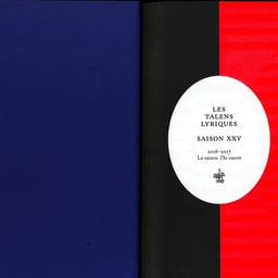 Book Design for Les Talens Lyriques' 2016–2017 Agenda cover image