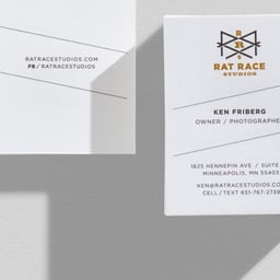 Engraved Business Cards for Rat Race Studios cover image