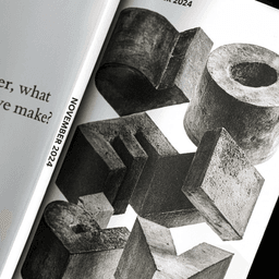 Custom Lettering for Poetry Magazine November 2024 cover image