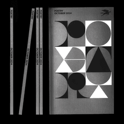 Typographic Cover Design for Poetry Magazine October 2024 cover image