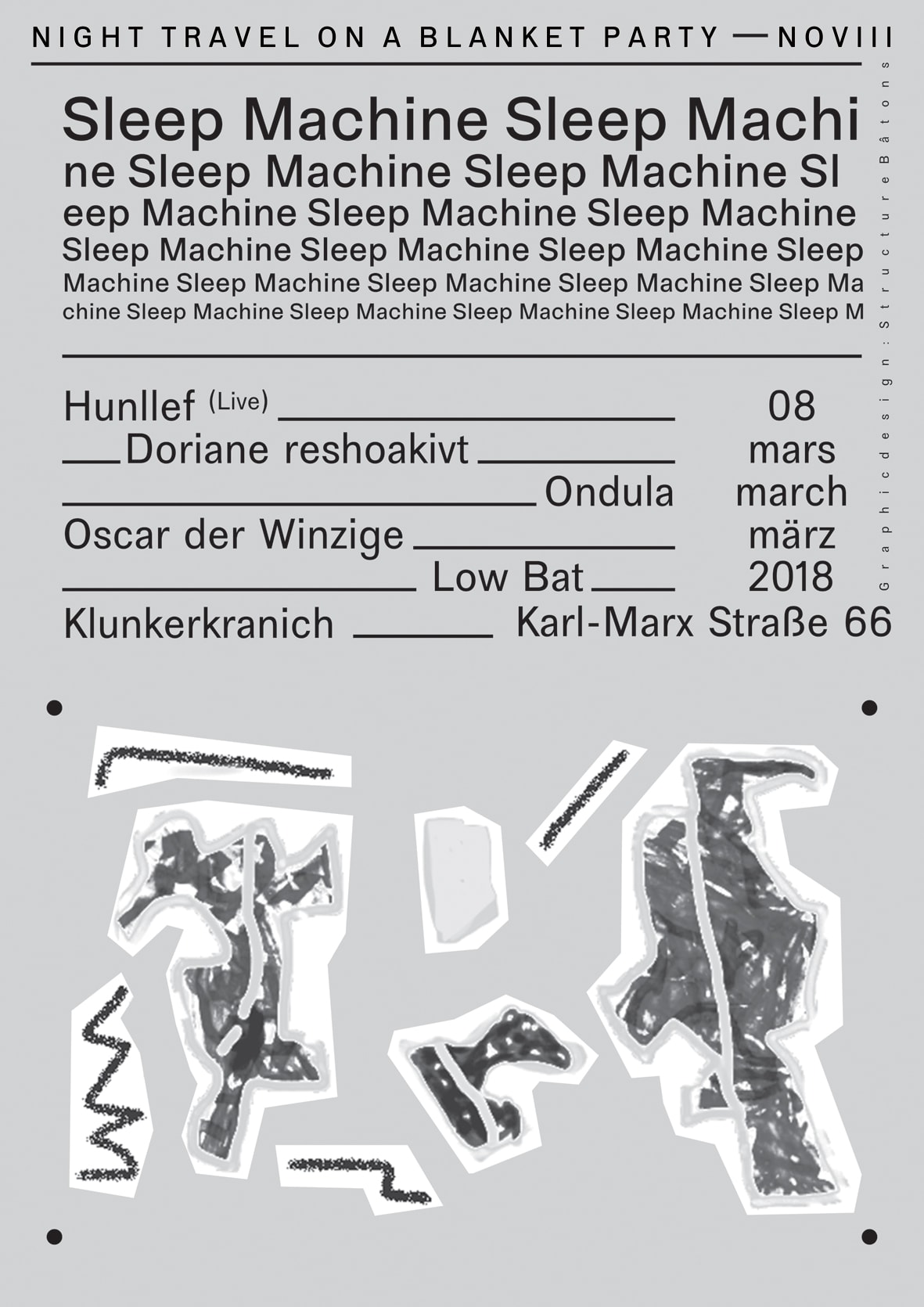Event Posters for Night Travel On a Blanket Party