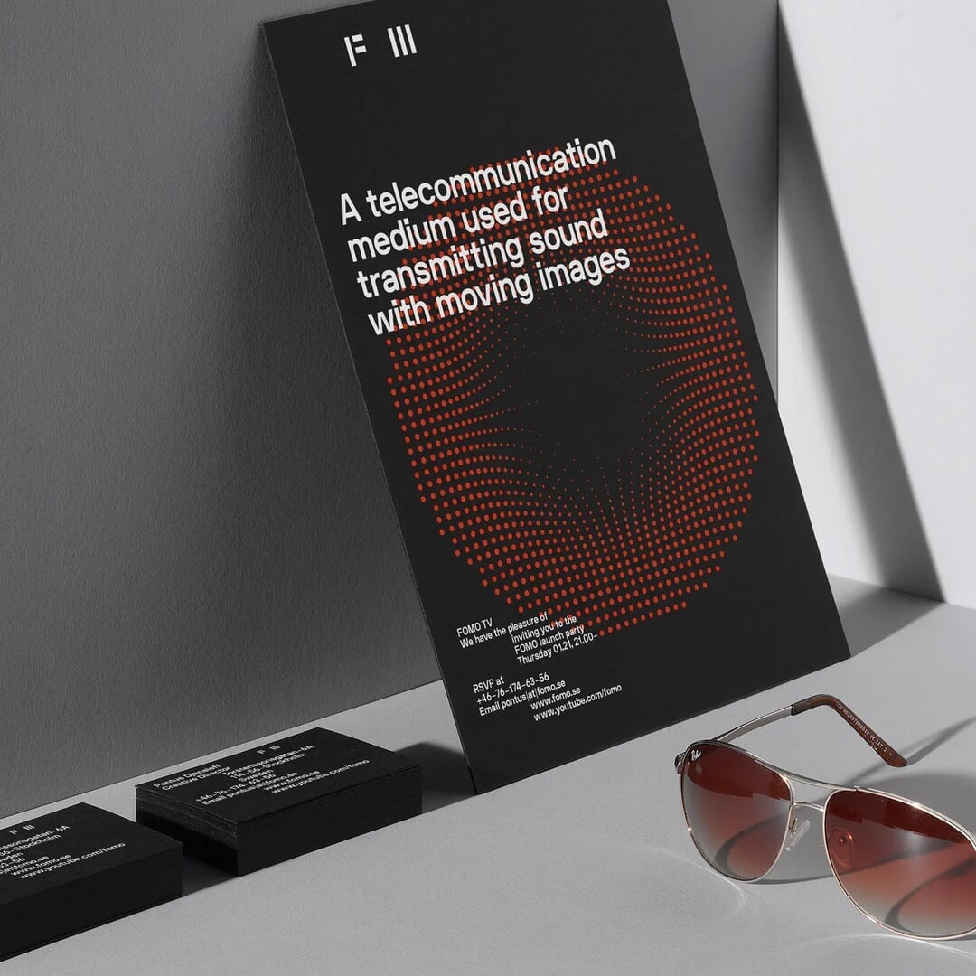 Brand Identity for FOMO Live Broadcast Concept