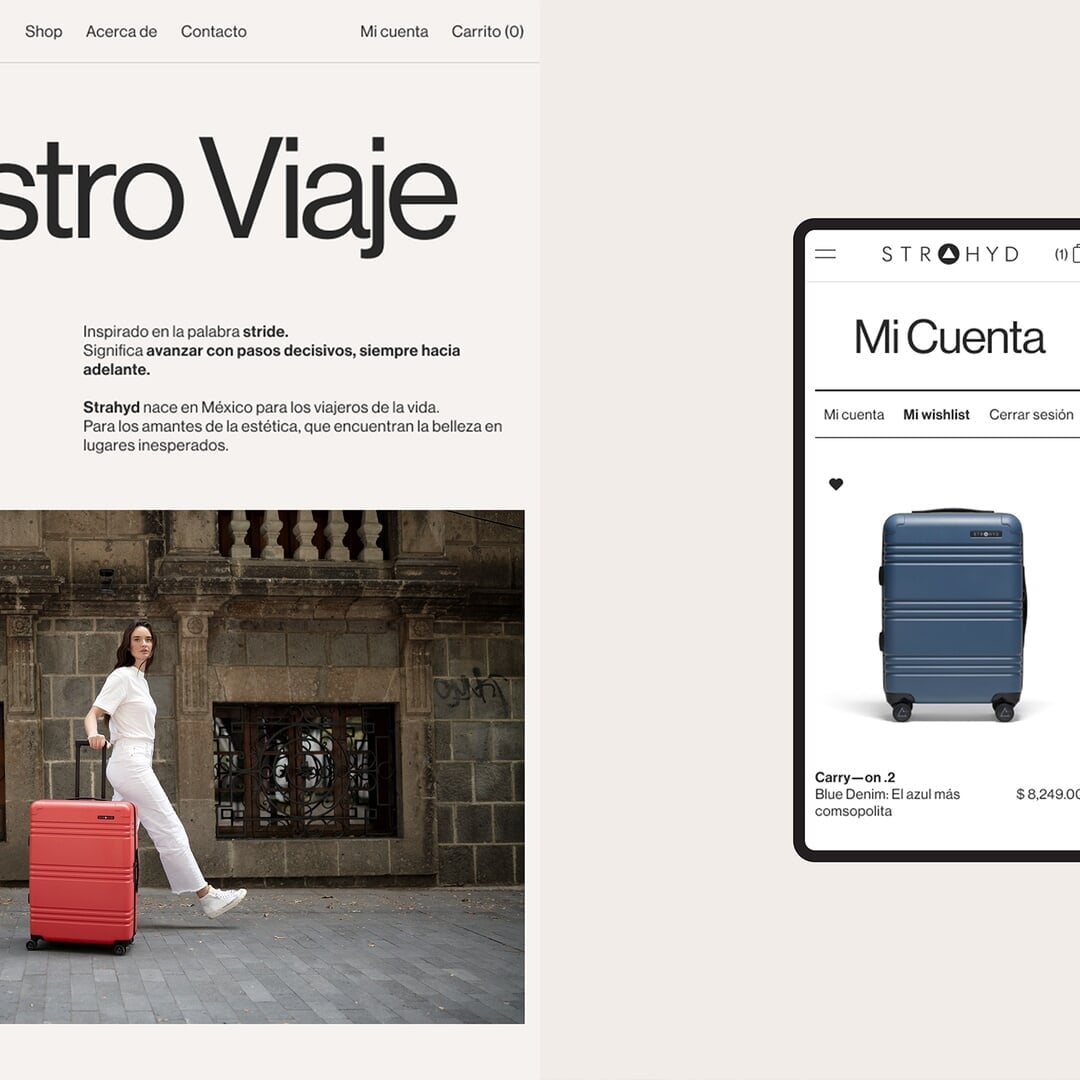 Website and Brand Development for Strahyd Luggage