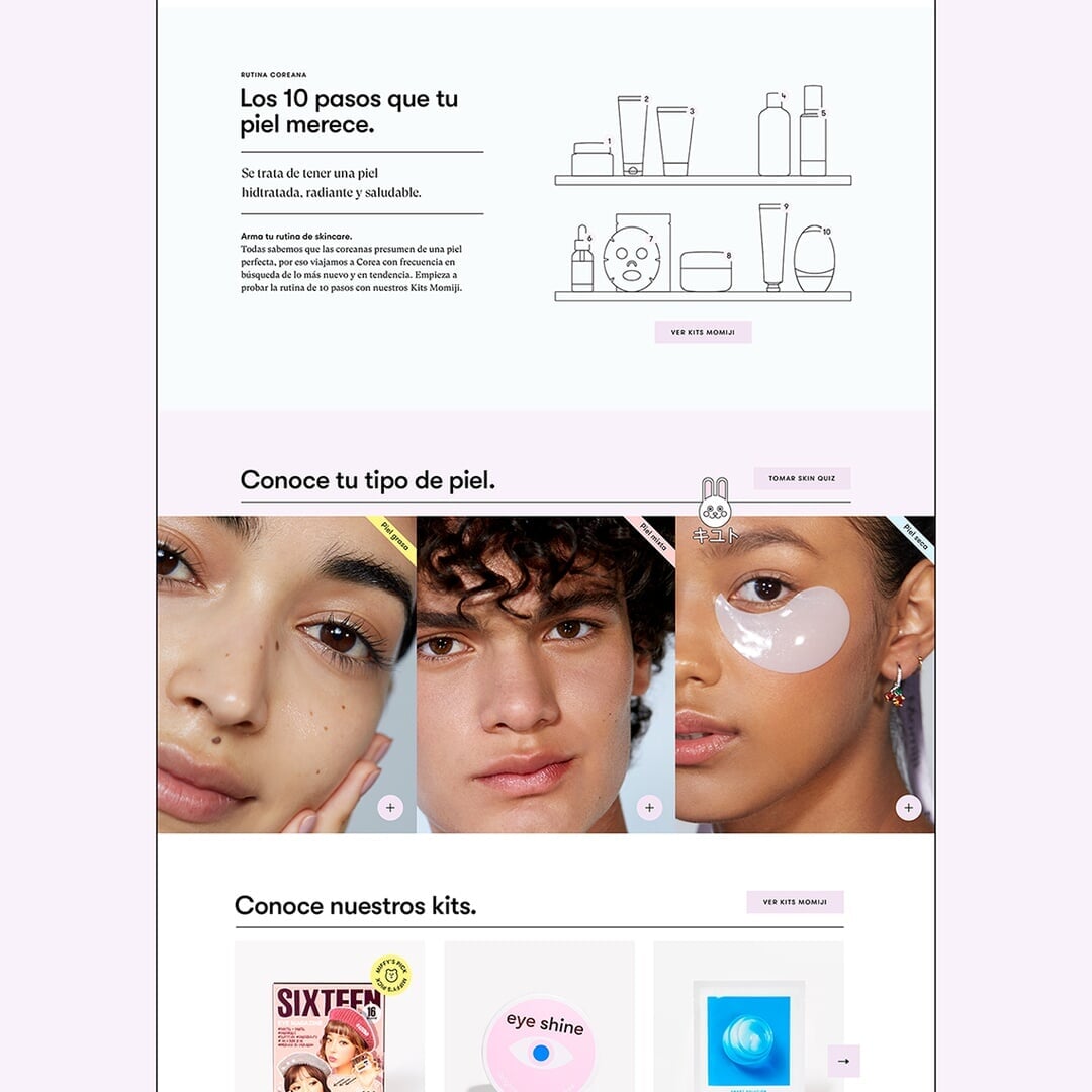 E-Commerce Website Design for Momiji Skincare