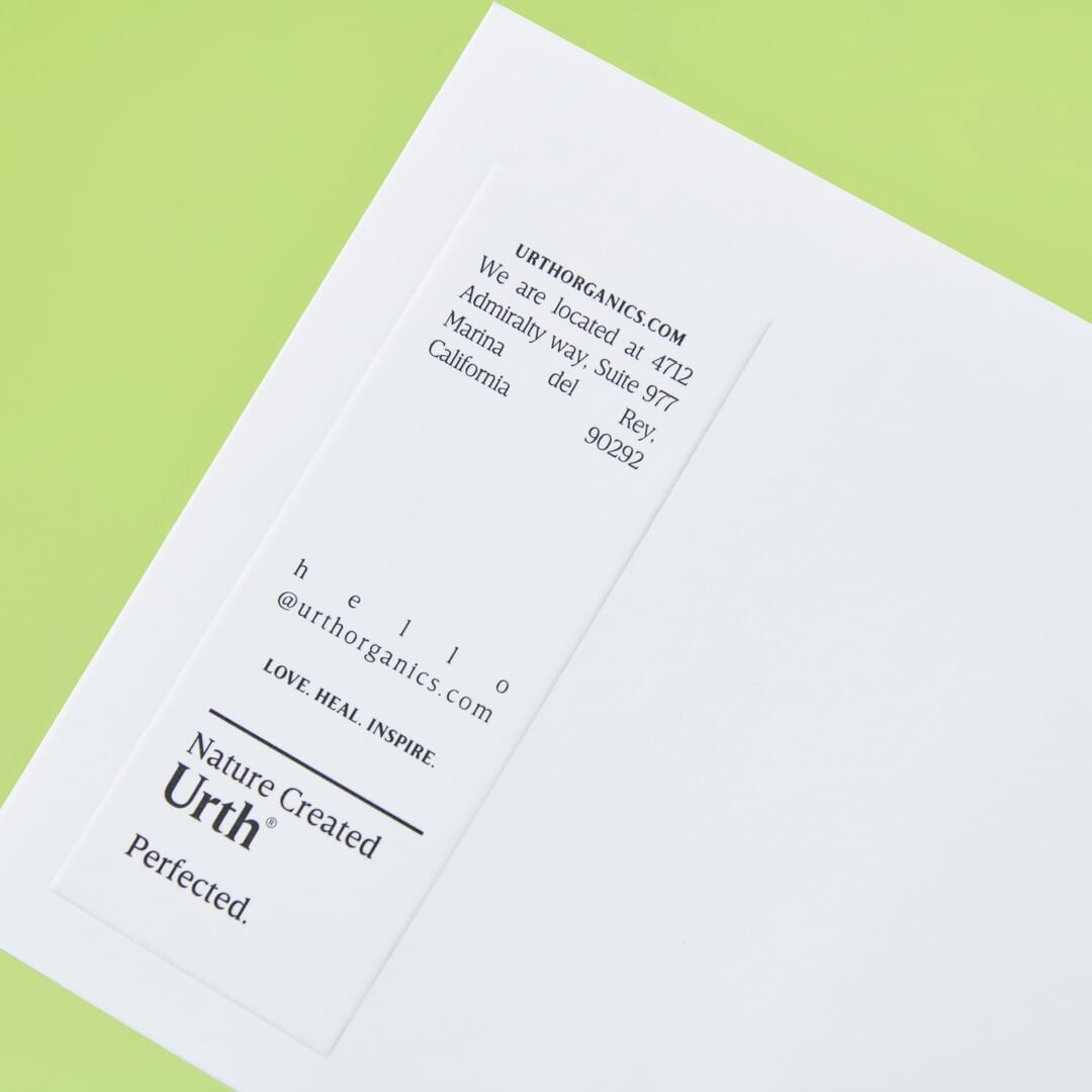 Brand Identity and Packaging for Urth Skincare