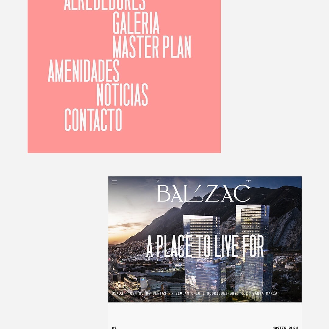 Brand Identity and Website Design for Balzac Real Estate Development