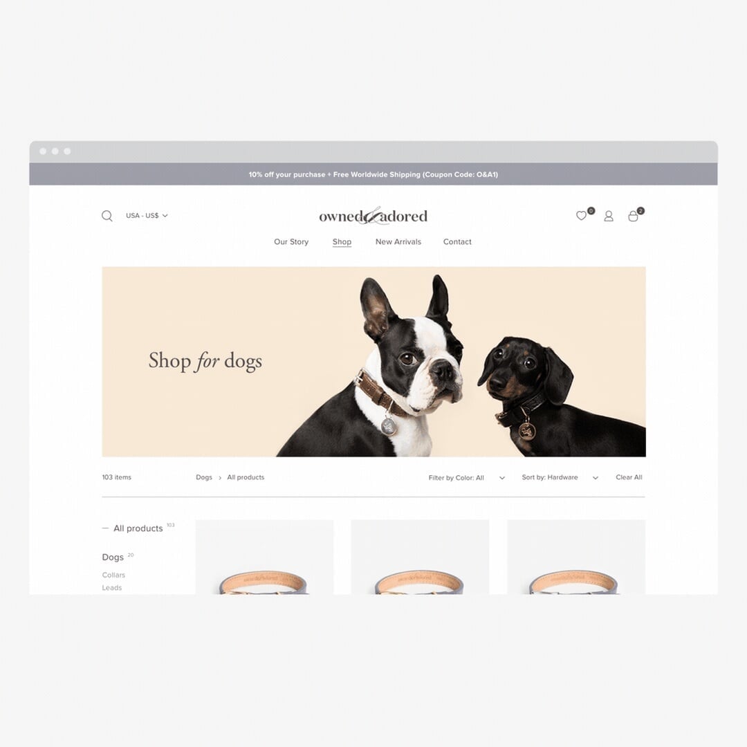 Brand Identity and E-Commerce Website for Owned & Adored