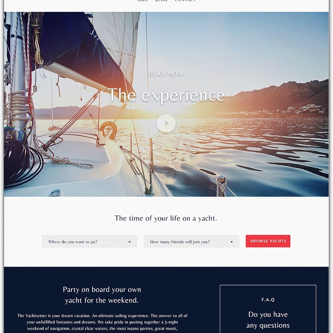Brand Identity and Website Design for the Yachtsetter