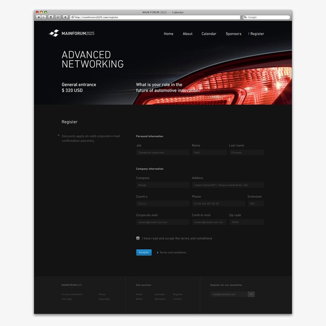 Brand Identity and Website Design for Main Forum 2025