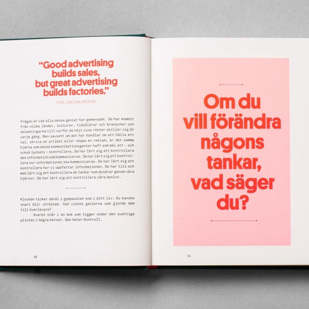 Book Design for Kontroll by Erik Modig