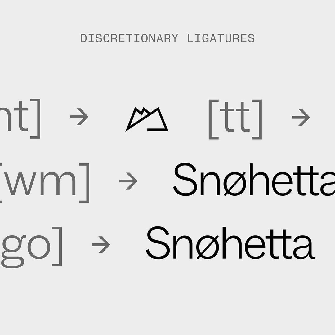 Customized Typeface and Wordmark for Snøhetta