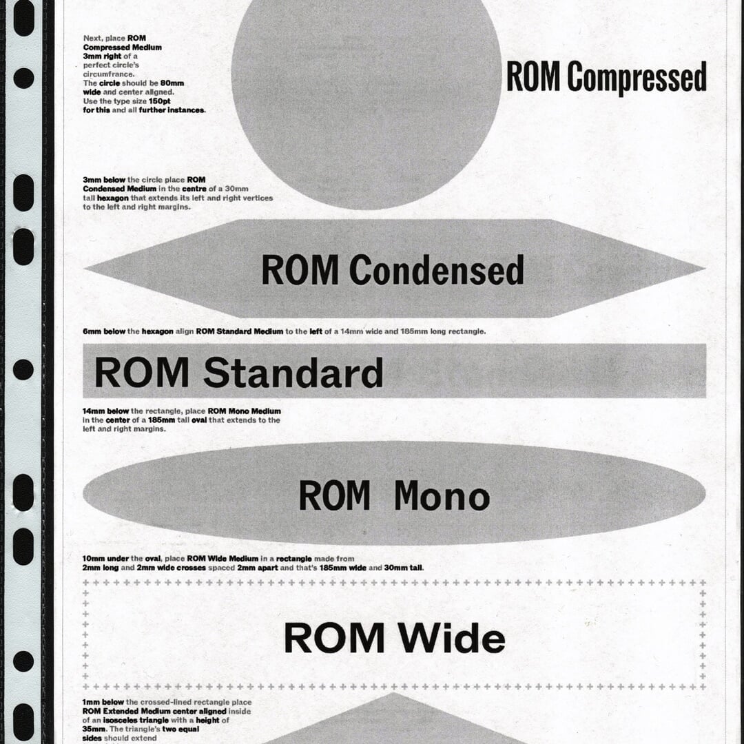 Typeface Design for ROM