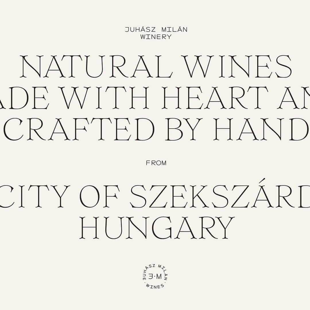 Brand Identity and Packaging for Juhasz Milan Wines