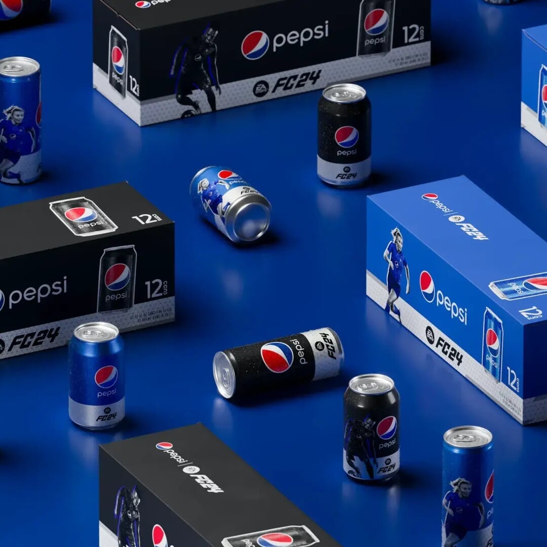 Visual identity and packaging for a partnership with EA Sports FC