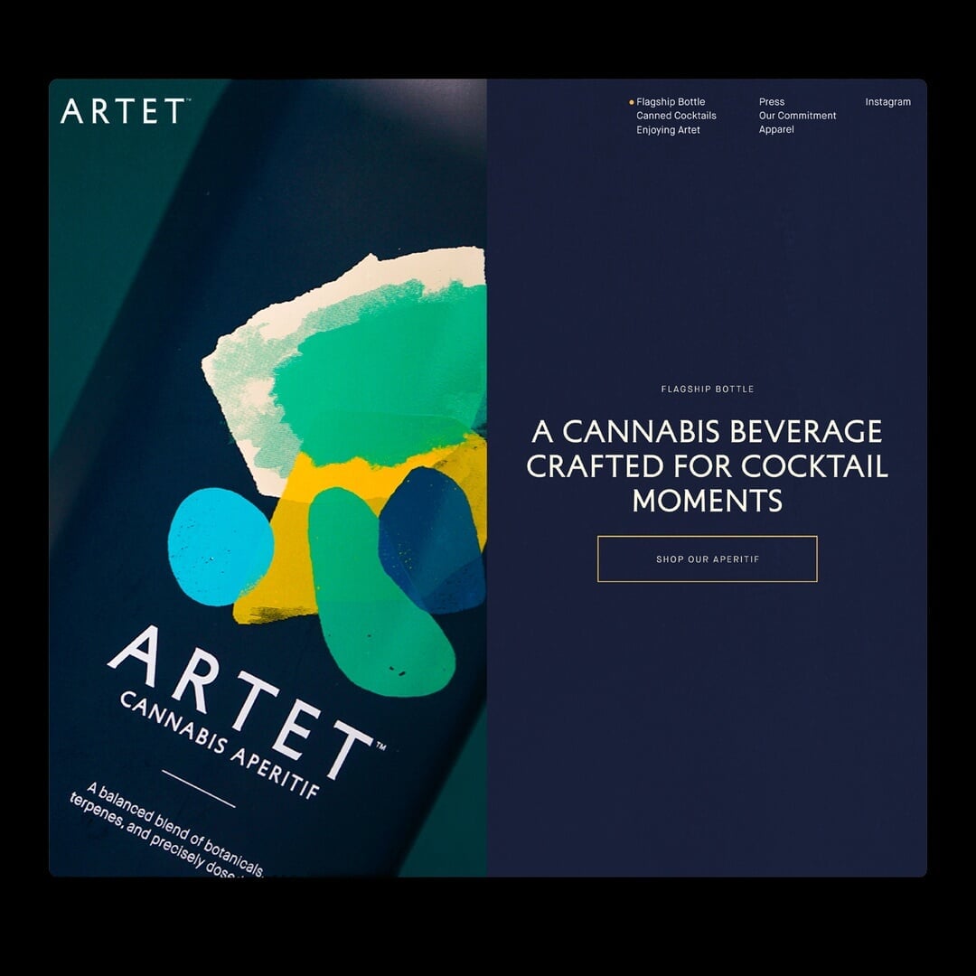 Web Design for a Cannabis Aperitif Brand
