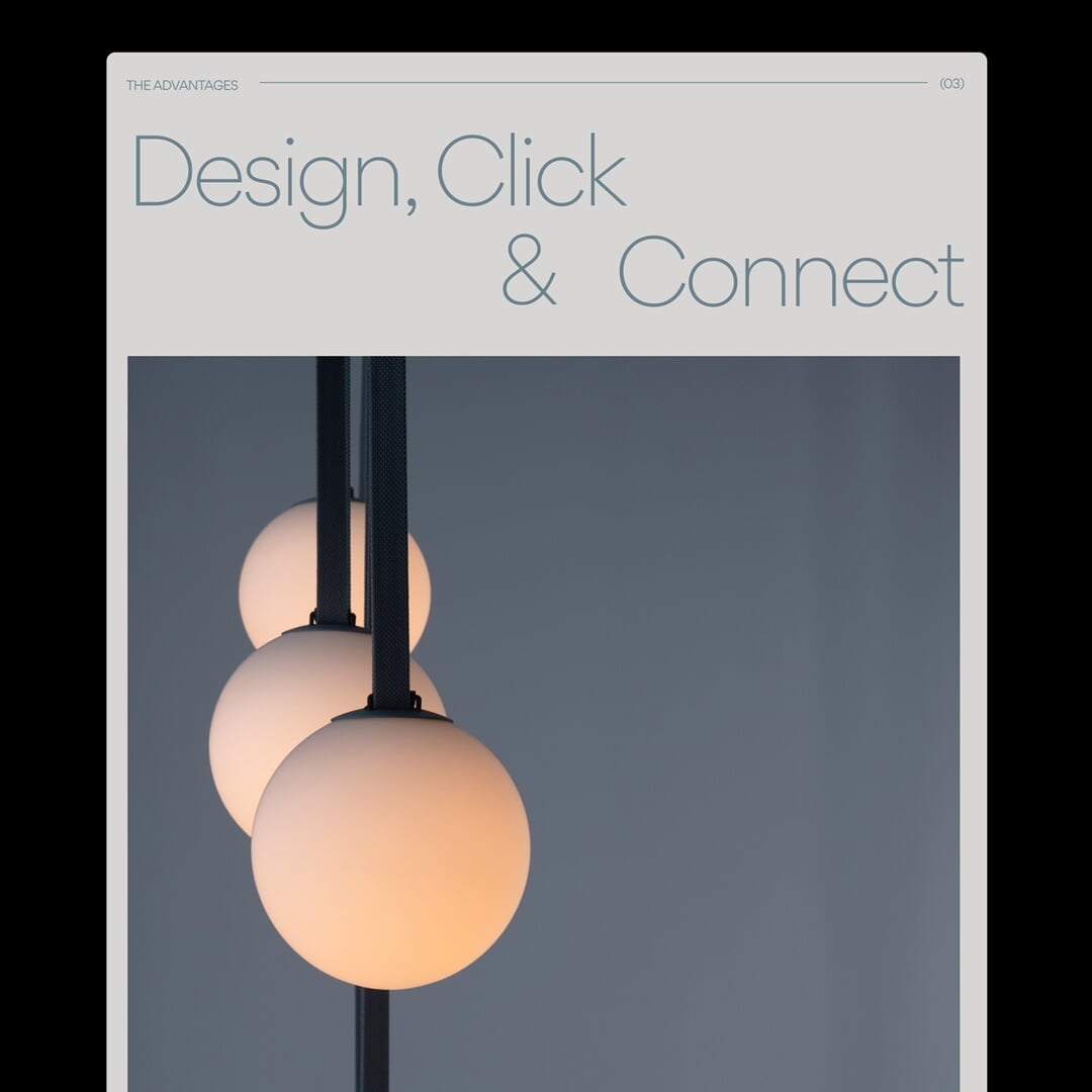 Website and Digital Communication for Vibia Plusminus Lighting System