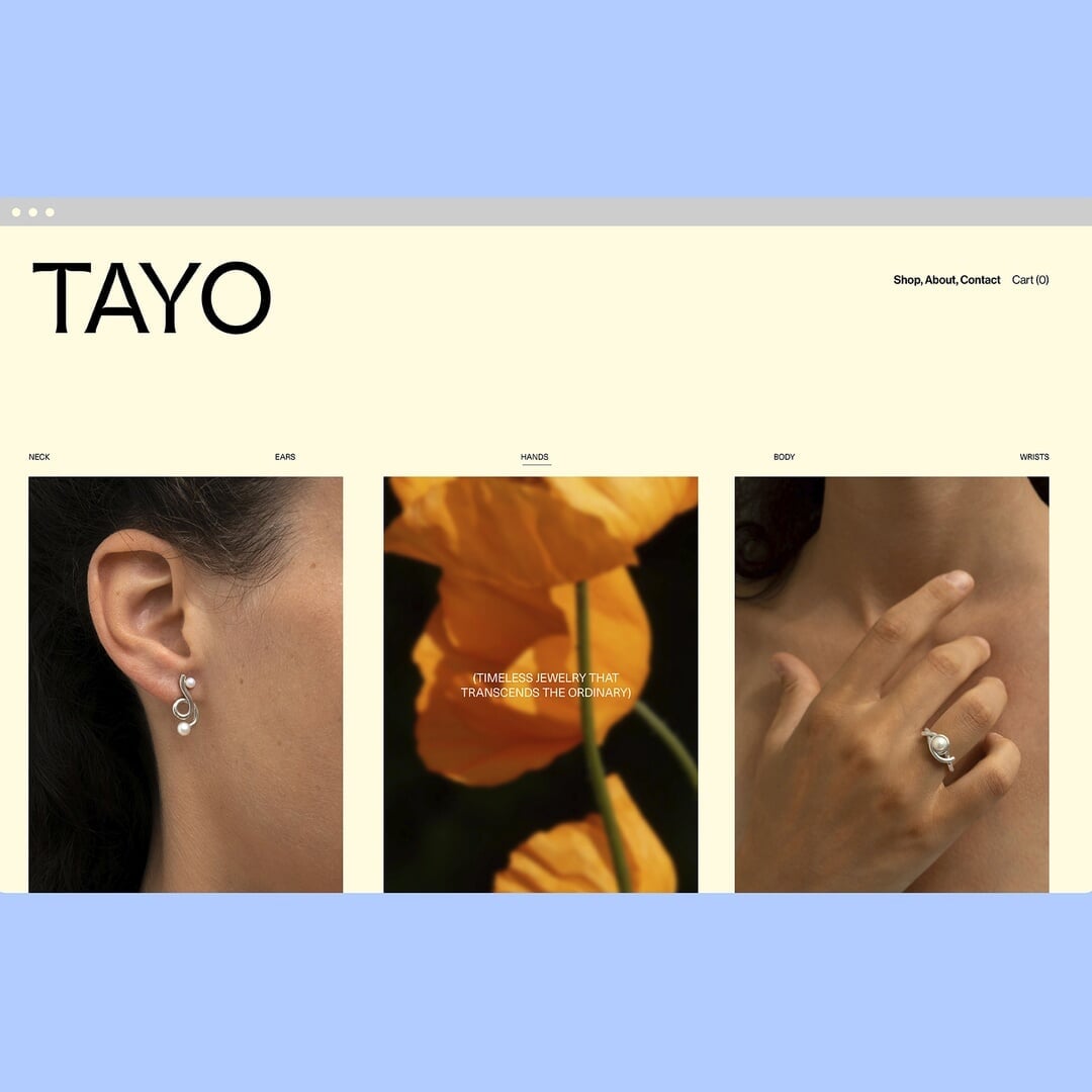 Brand Identity and Story Development for TAYO Jewelry