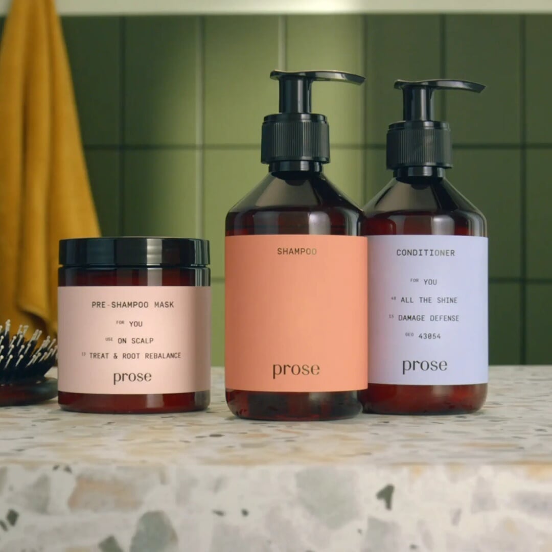 Brand and Packaging Design for Custom Haircare Company Prose