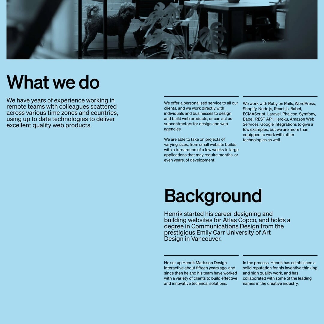 Website Design for a Stockholm Design Studio