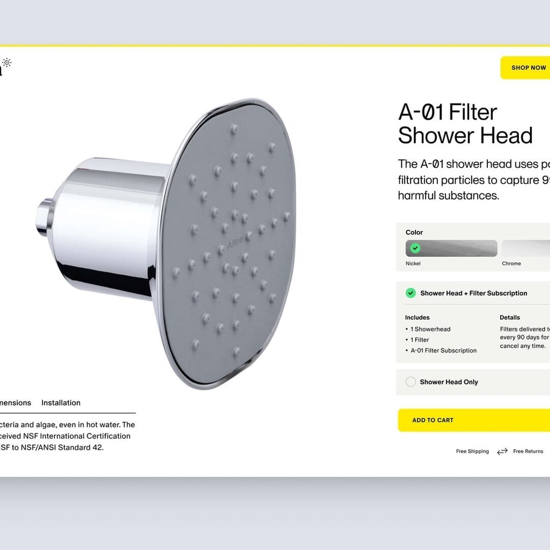 Brand Identity for Afina Water Filtration Products