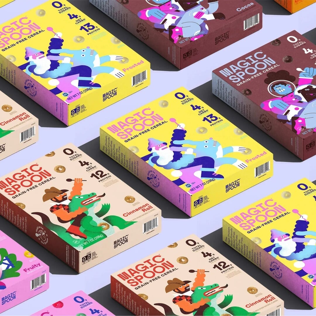 Brand Identity and Packaging for Magic Spoon Cereal