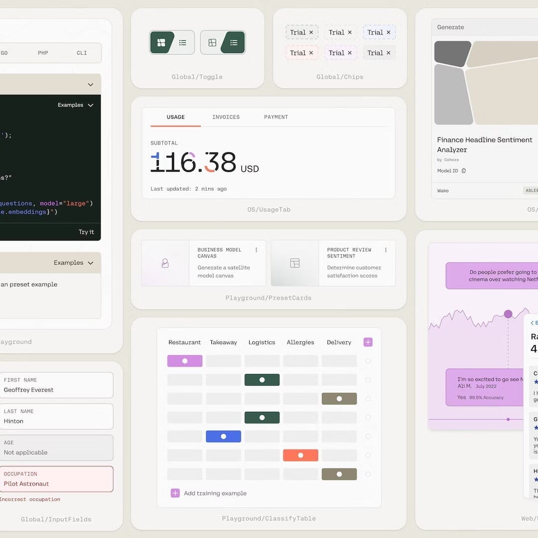 Custom Typeface for Cohere AI Platform