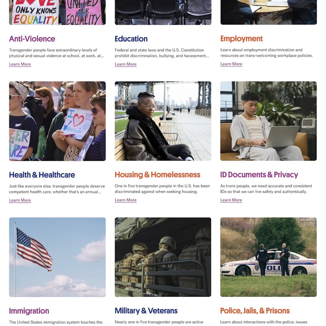 Website Design and Development for Advocates for Trans Equality