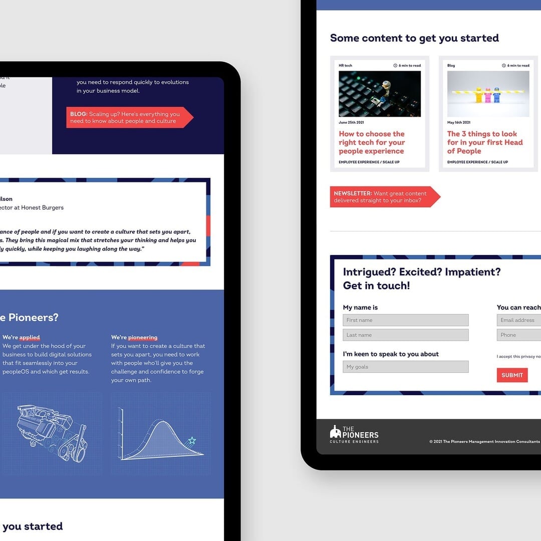 Website and Toolkit Design for the Pioneers