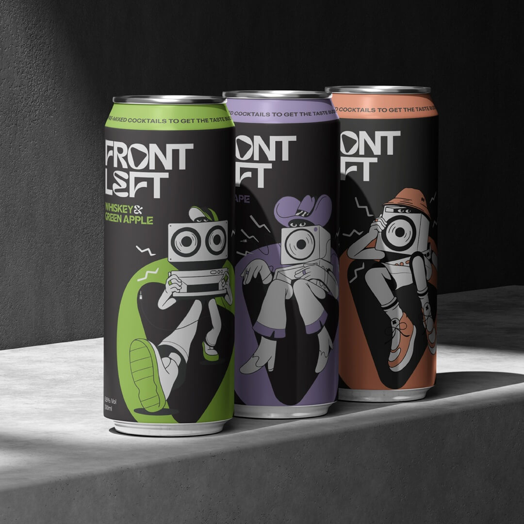 Brand Identity for Front Left Ready-To-Drink Cocktails