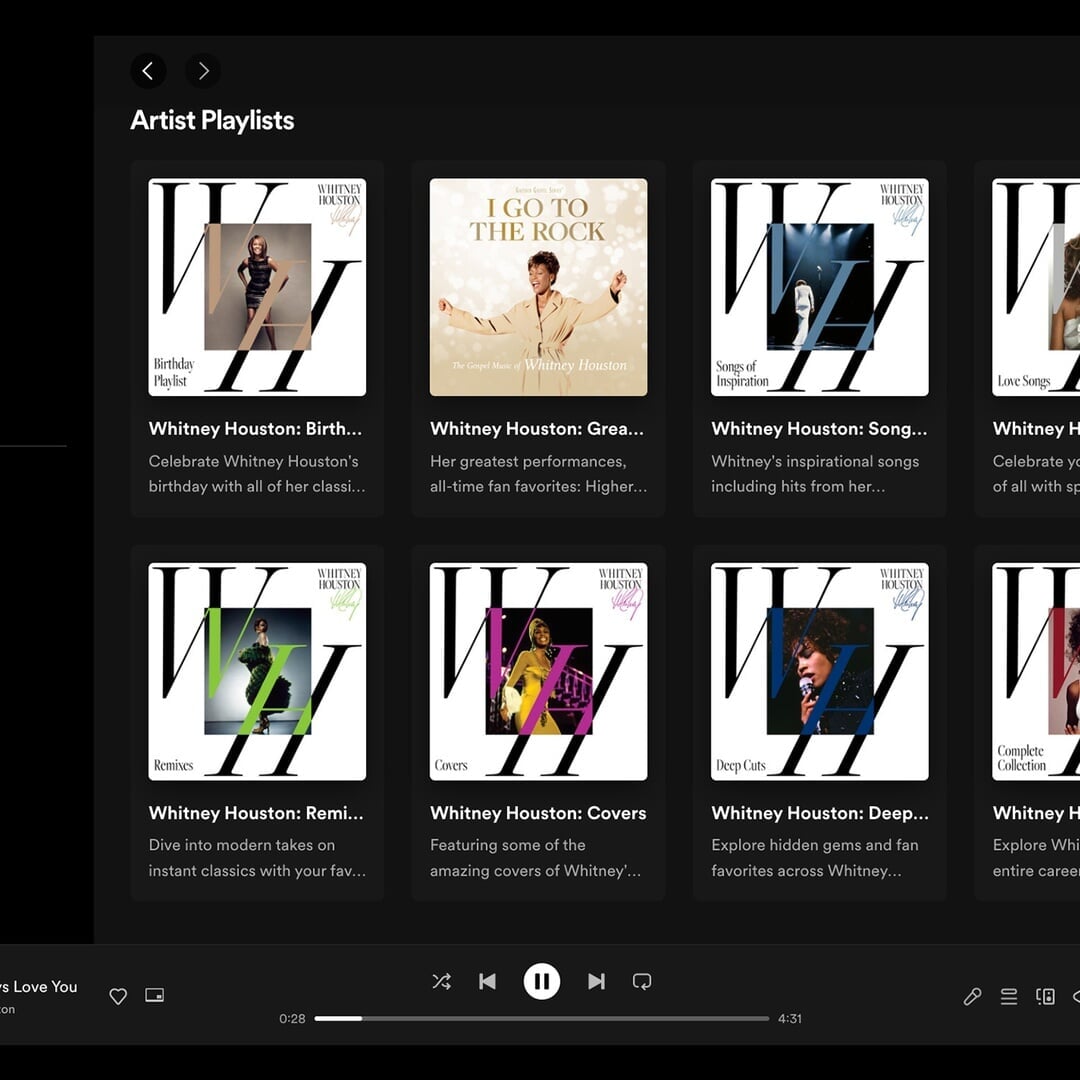 Visual Identity for Whitney Houston