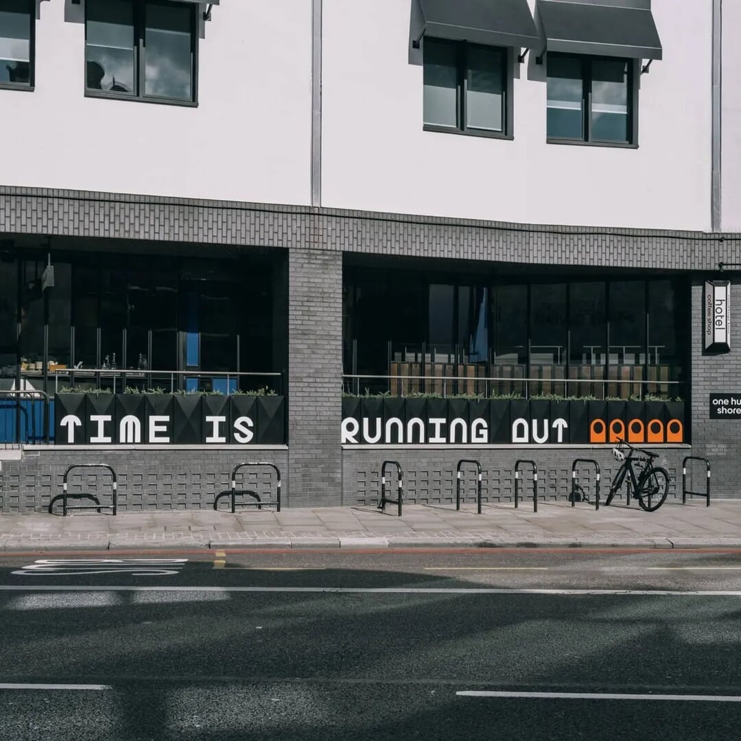 Visual Identity for Plastic Free Exhibition 'Time Is Running Out'