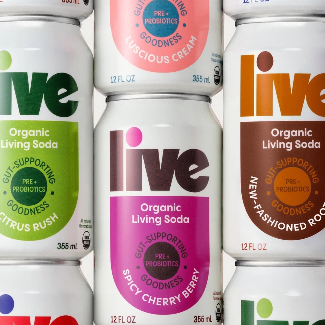 Rebrand and Packaging Design for Live Soda