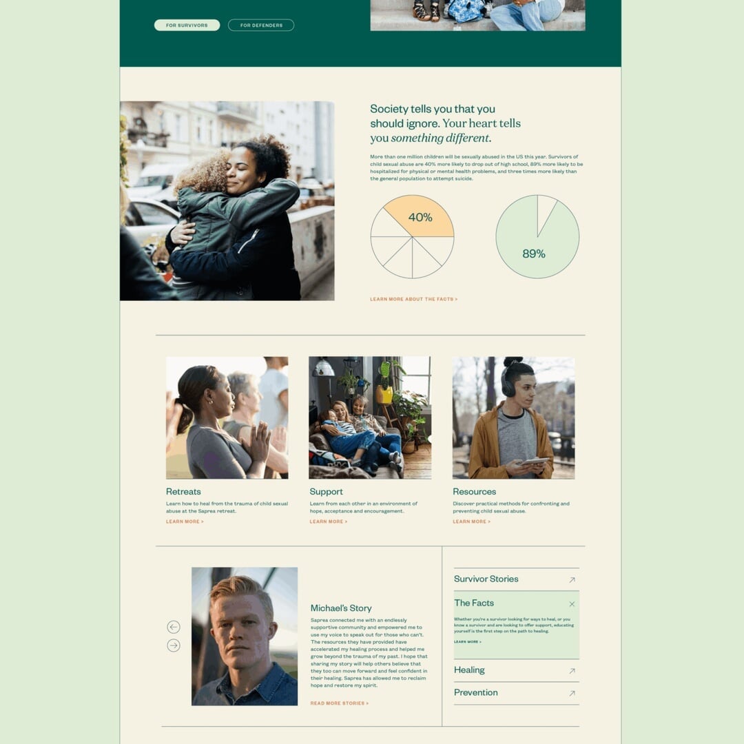 Brand Identity and Naming for Saprea Nonprofit Unification