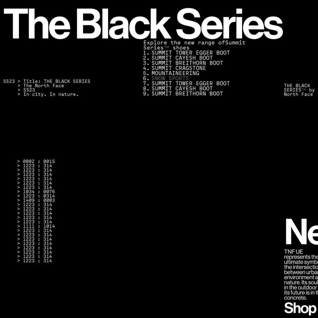 E-Commerce Landing Page Redesign for the North Face Urban Exploration