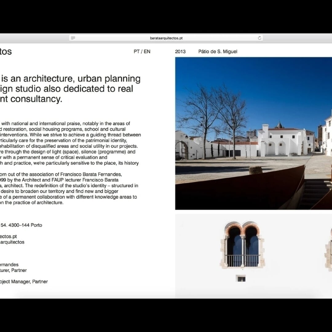 Website Design for Barata Arquitectos