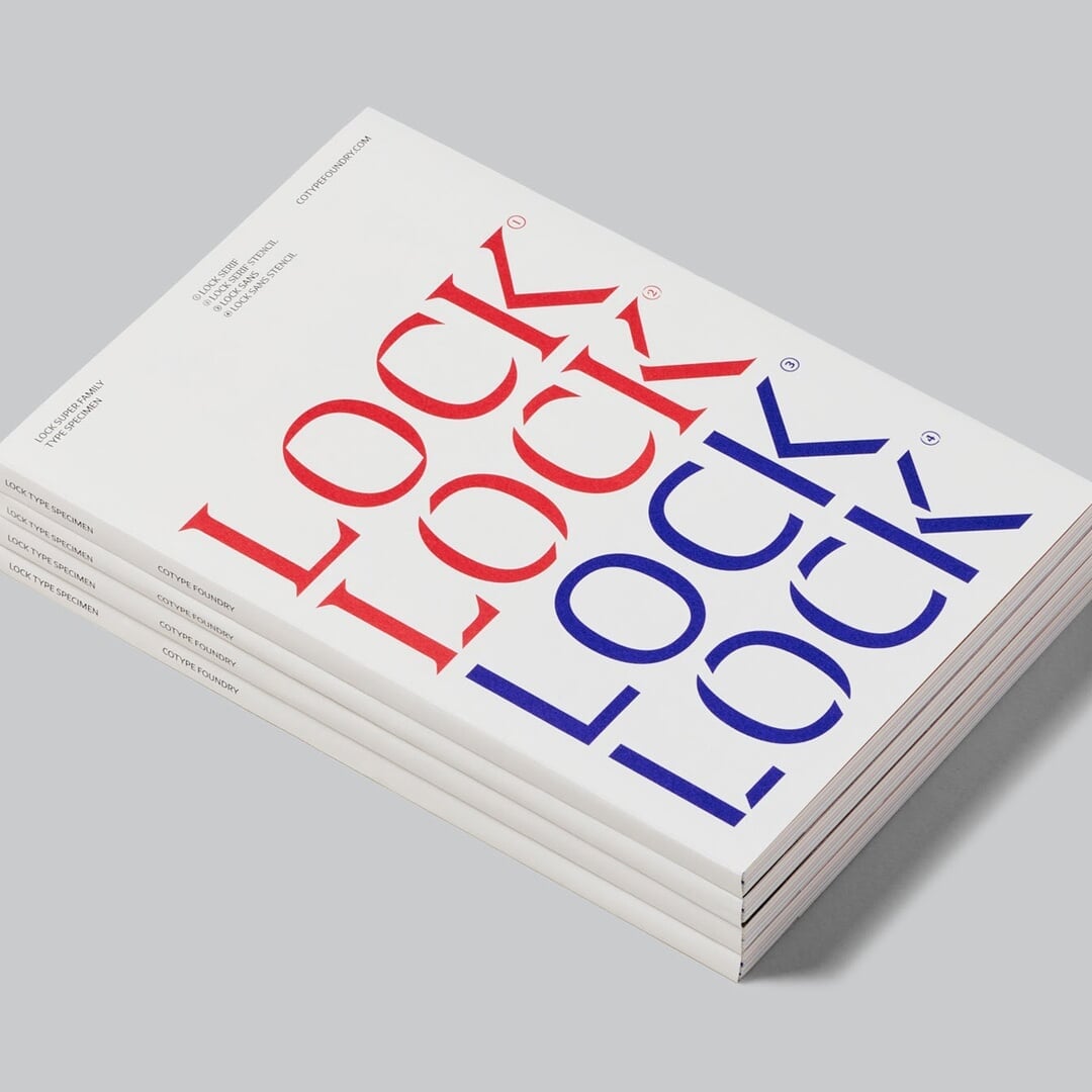 Editorial Design for Lock Typeface Specimen Book