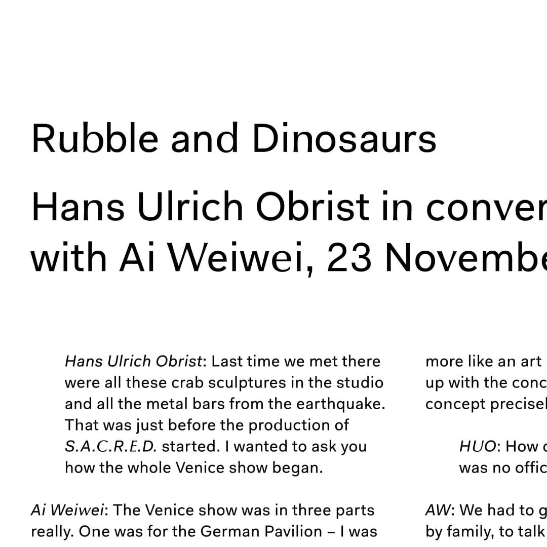 Publication Design for Ai Weiwei: Disposition