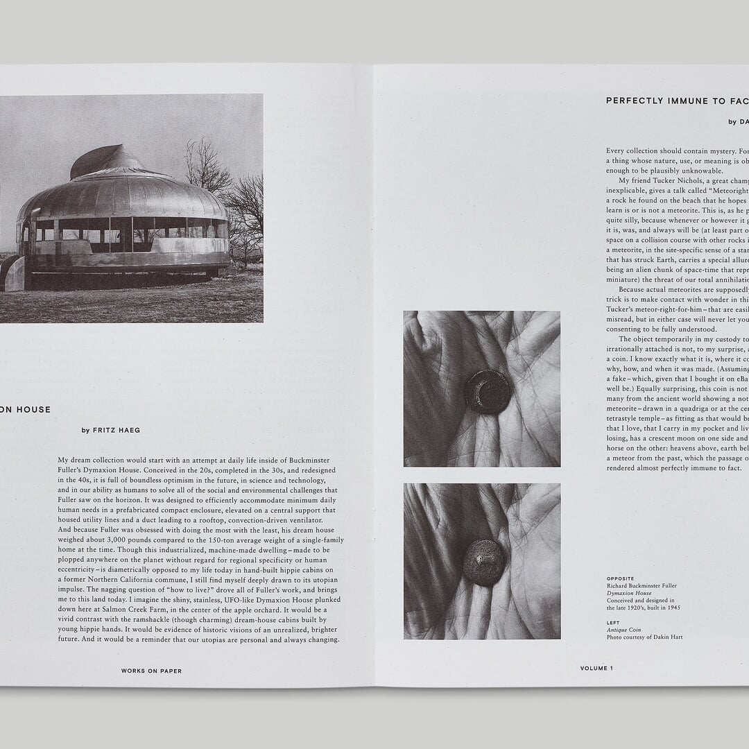 Editorial Design for Works On Paper Journal