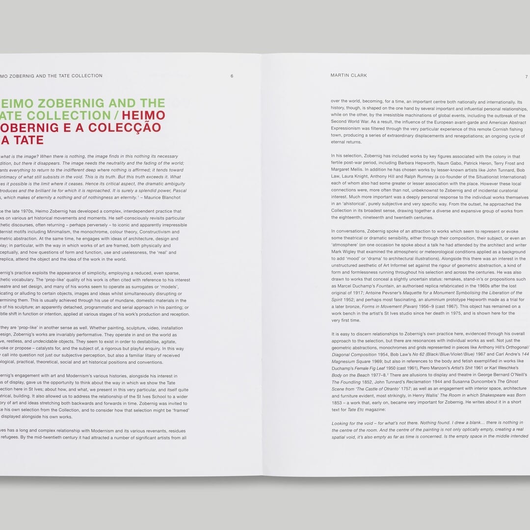 Exhibition Publication Design for Heimo Zobernig