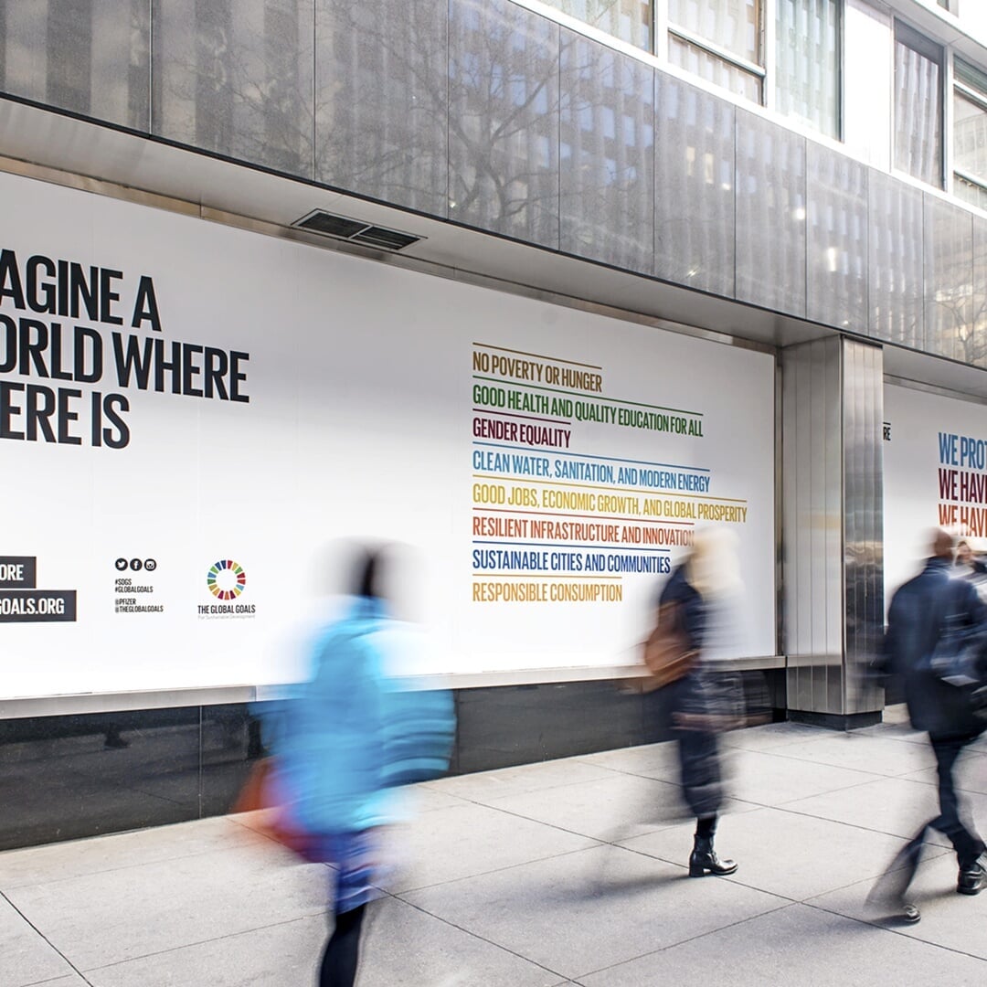Environmental Graphic Design for Pfizer’s Sustainable Development Goals Initiative