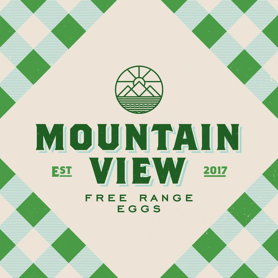 Identity and Packaging for Mountain View Free-Range Eggs