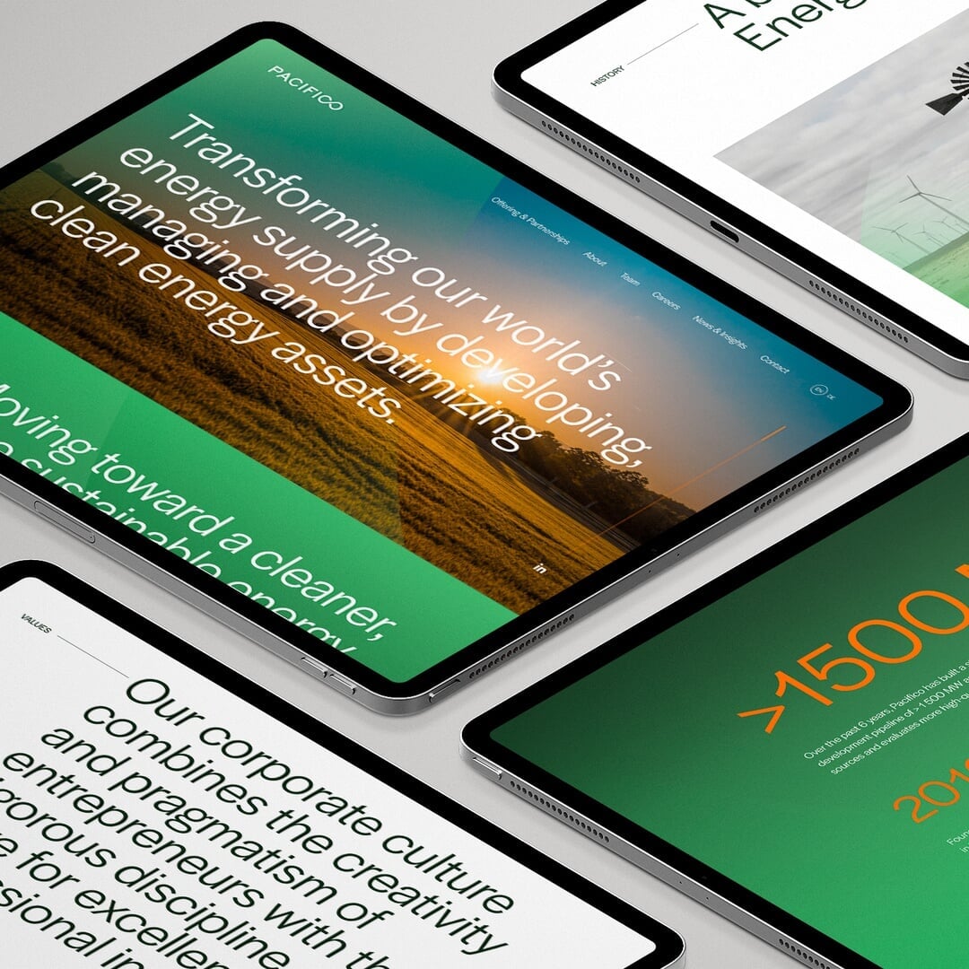 Brand Identity and Website Redesign for Pacifico Energy Partners