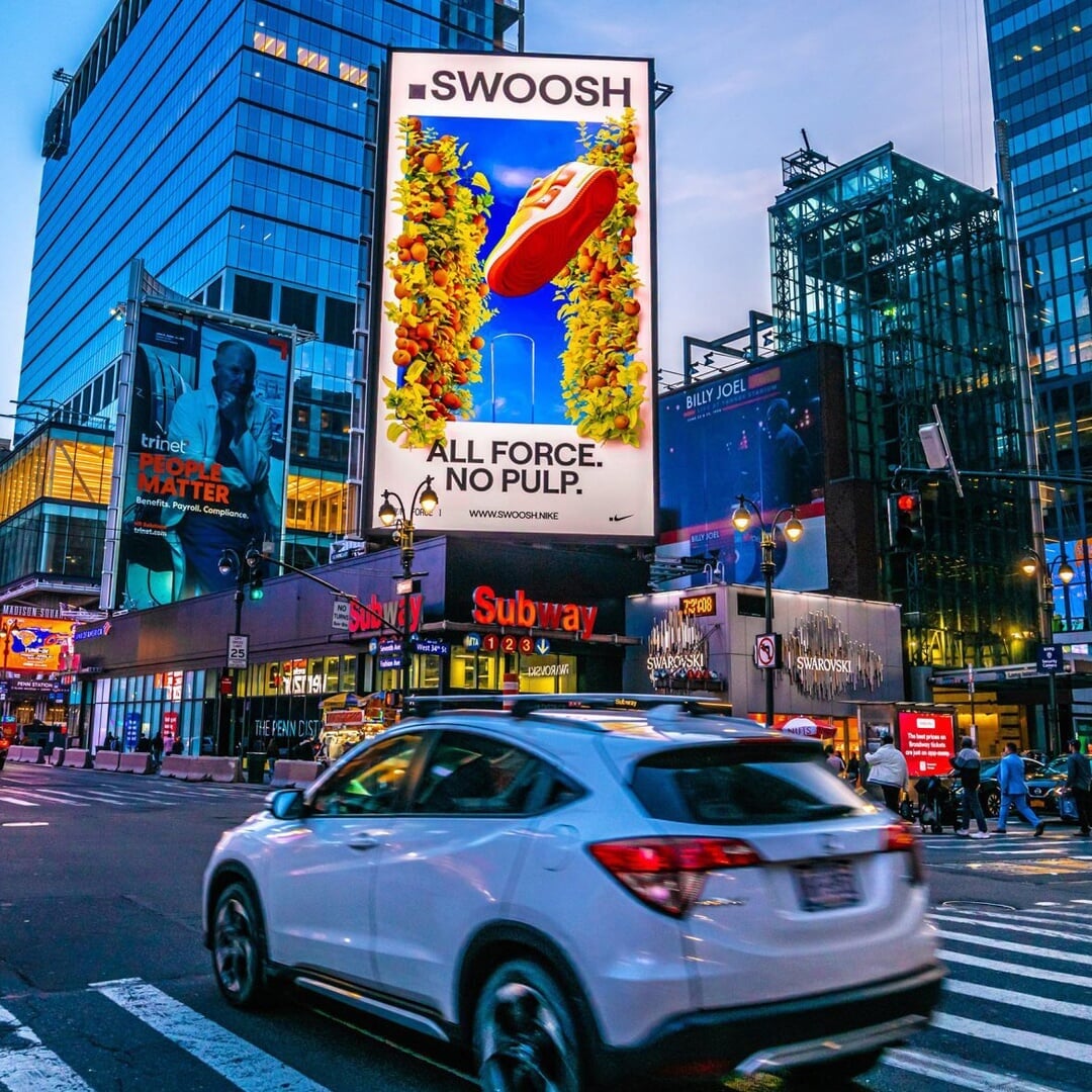 Anamorphic 3D Billboard Experience for Nike .SWOOSH Launch