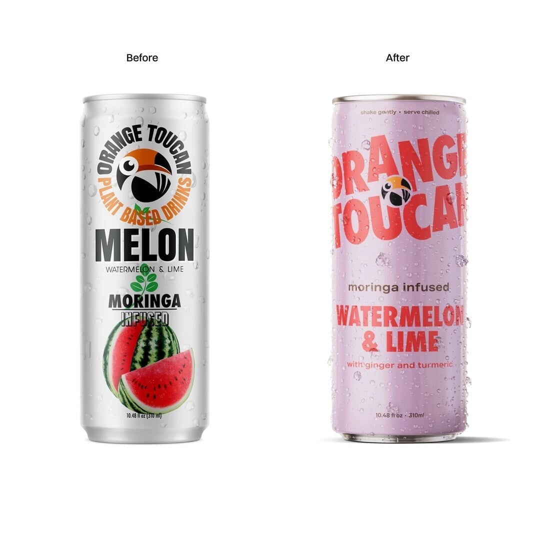 Packaging Redesign for Orange Toucan Beverage Line