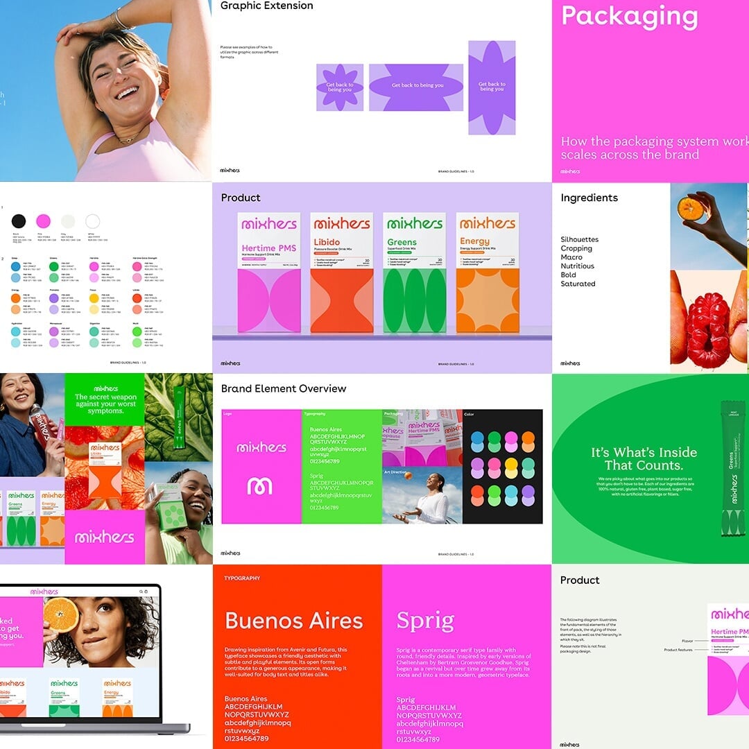 Brand Identity and Packaging for Mixhers