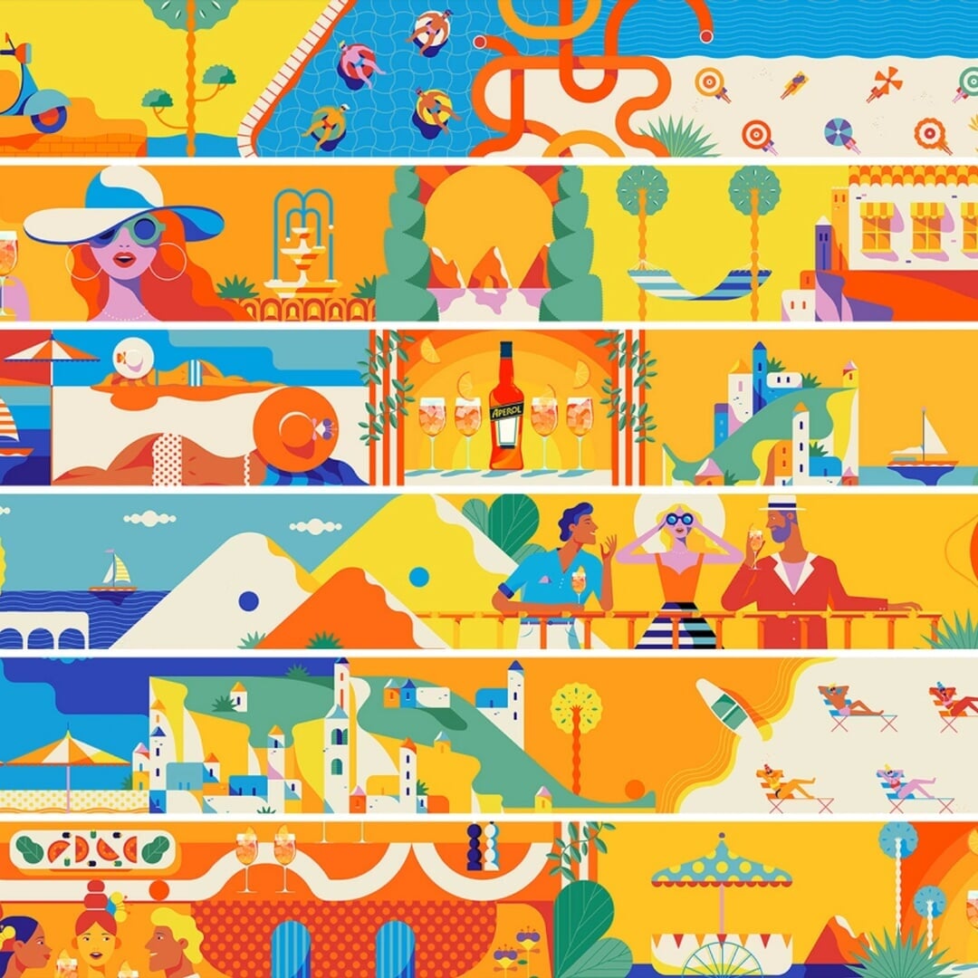 Animated Stadium Screens for Aperol at the Australian Open